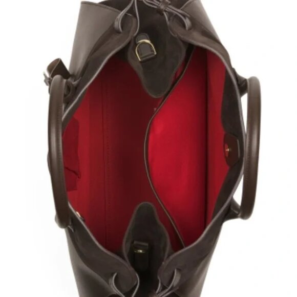 NWT ✅ Boldrini Selleria Italian Leather & Suede BROWN Satchel ✨ NWT, DUST BAG - Picture 4 of 15